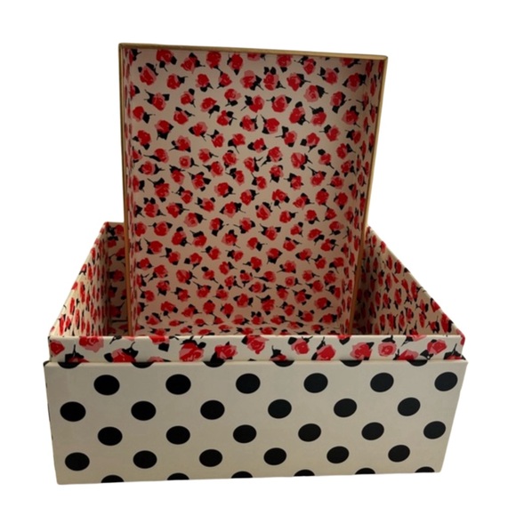 Kate Spade New York Small Nesting Storage Box Black Dots NWT - Picture 8 of 12